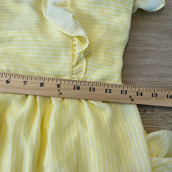 BCBGeneration Dress Women's Butter Yellow Sz S Sleeveless Tiered Milkmaid Trad - Picture 10 of 11